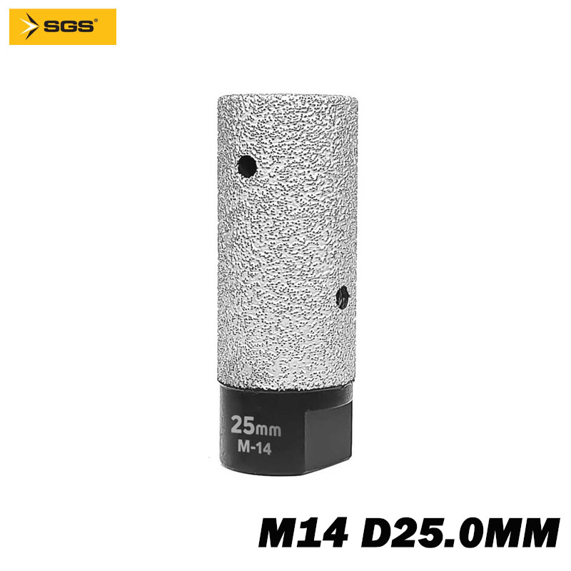 ALESOIR CYL DIAMONTEE BRASE POUR GRES CERAM & MATERIAUX DURS M14 D25.0MM SGS