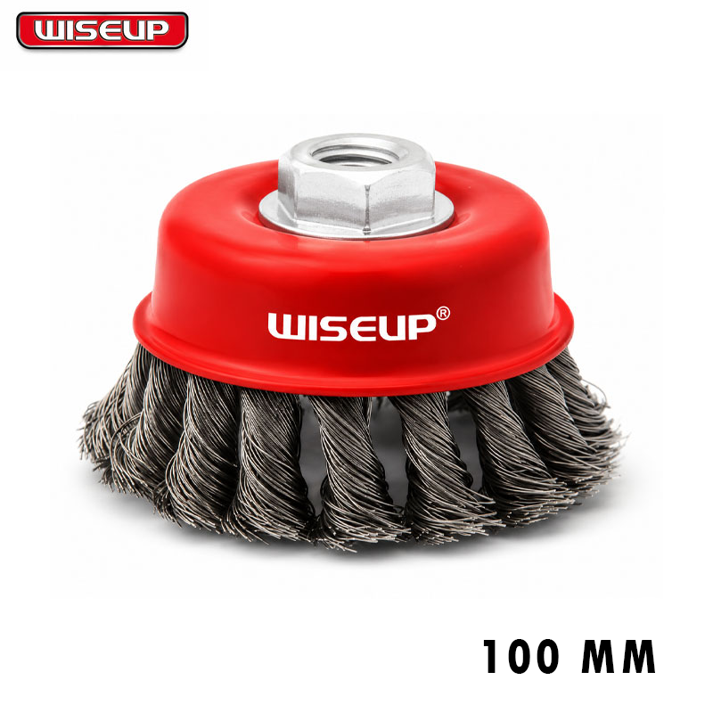 BROSSE A MEULE TORSADE M14 100MM WISEUP