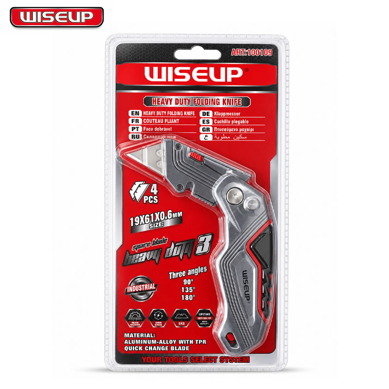 COUPE MOQUETTE METALIC PLIANTE + 4 LAMES WISEUP