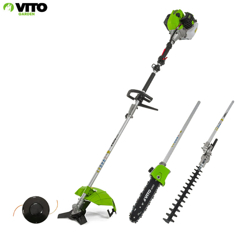 DEBROUSSAILLEUSE TAILLE HAIE & TRANCONNEUSE A CHAINE THERMIQUE 4EN1 52CC VITO