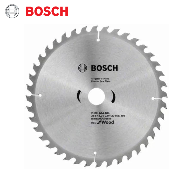 DISQUE CIRCULAIRE CARBURE POUR BOIS 254X3.0X2.0X30 Z 40 ECO FOR WOOD BOSCH