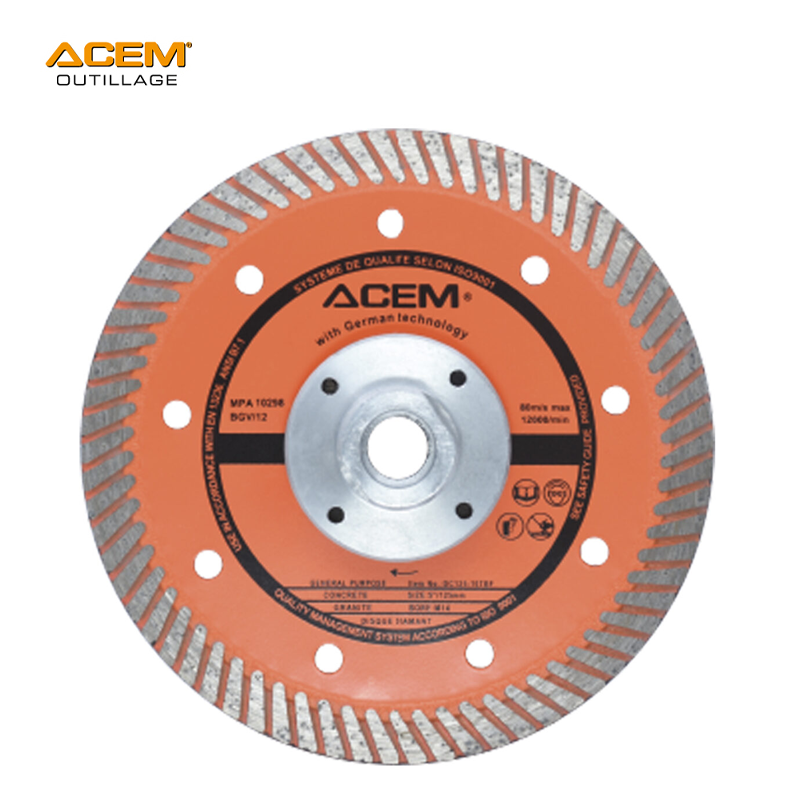 DISQUE DIAM DC-125/10TBF AVEC FLASQUE M 14 ACEM
