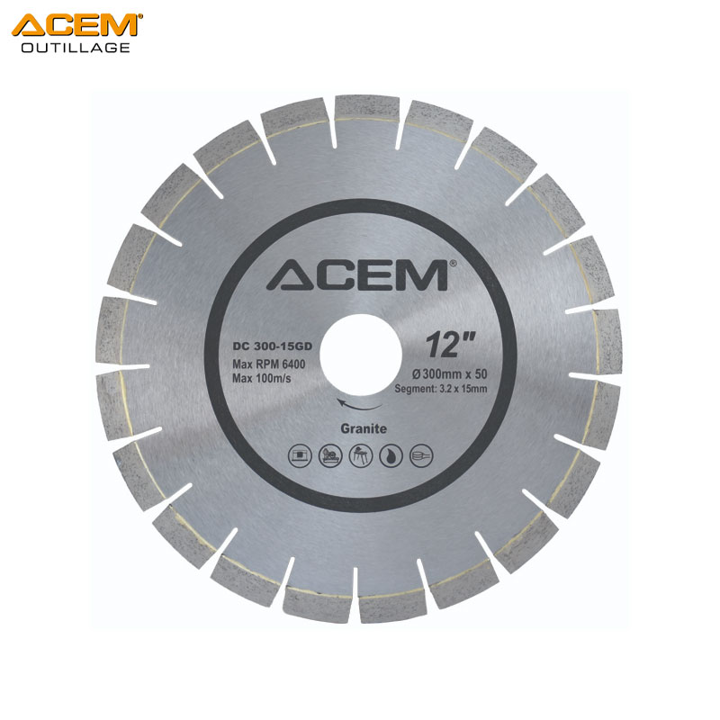 DISQUE DIAM POUR GRANITE DC300-15GD D300X15X3.2X50MM ACEM