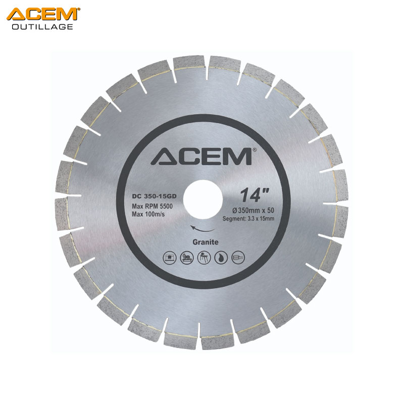 DISQUE DIAM POUR GRANITE DC350-15GD D350X15X3.3X50MM ACEM
