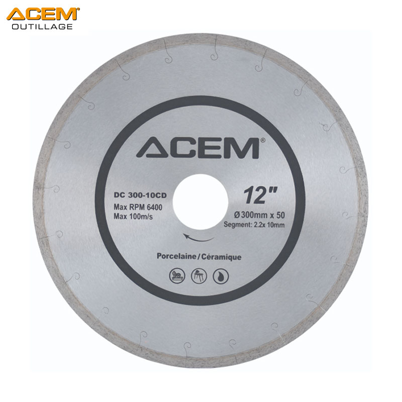 DISQUE DIAM POUR PORCELAINE/CERAMI DC300-10CD D300X10X2.2X50MM ACEM