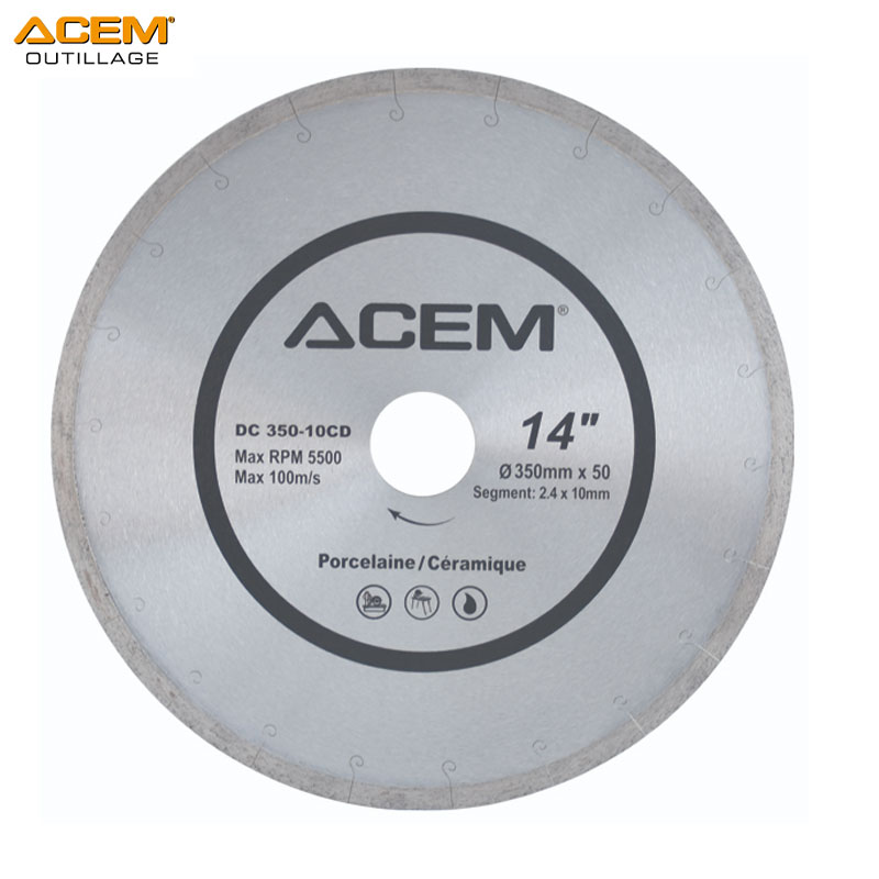 DISQUE DIAM POUR PORCELAINE/CERAMI DC350-10CD D350X10X2.4X50MM ACEM