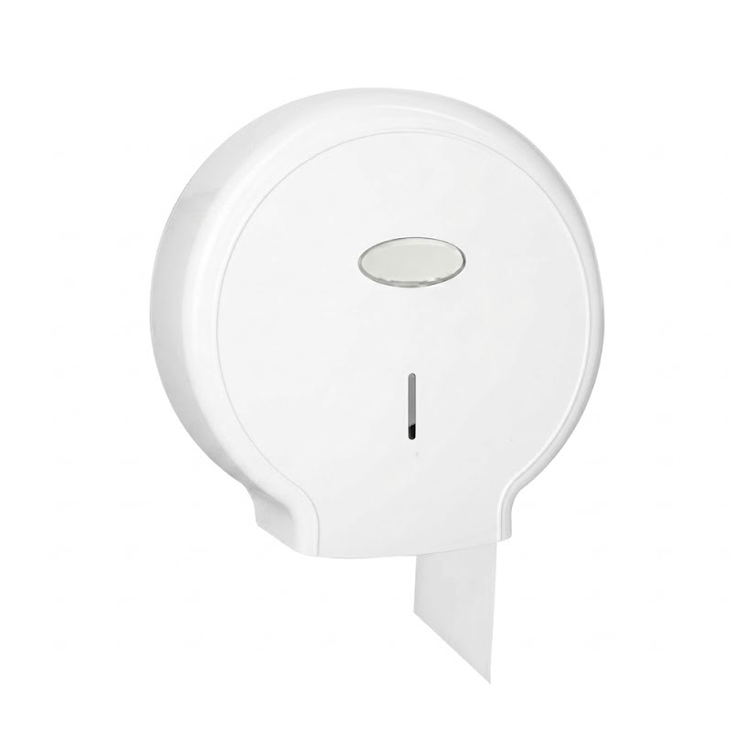 DISTRIBUTEUR PAPIER HYGIENIQUE ROND EN PLASTIQUE BLANC G.Z