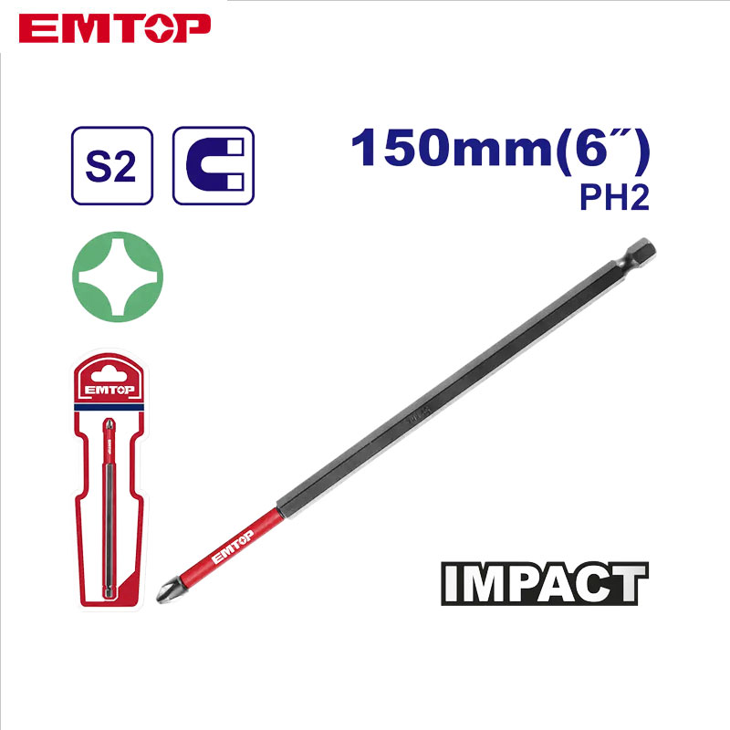 EMBOUT TOURNEVIS AM IMPACT S2 PH 2X150 EMTOP