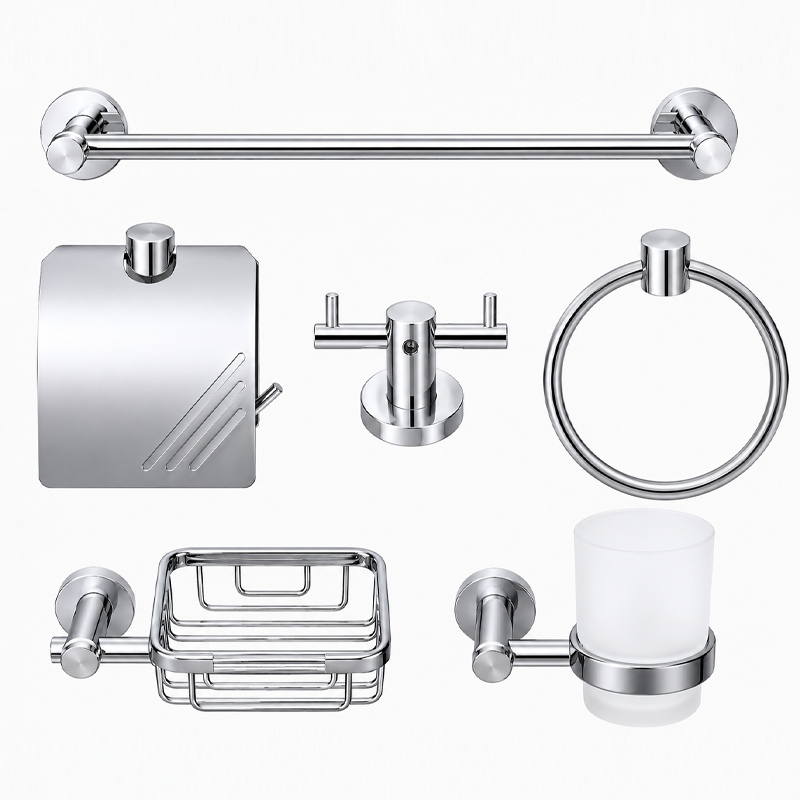 ENSEMBLE & ACCESSOIRES SALLE DE BAIN ALUM MODEL ROND 6 PCS G.Z