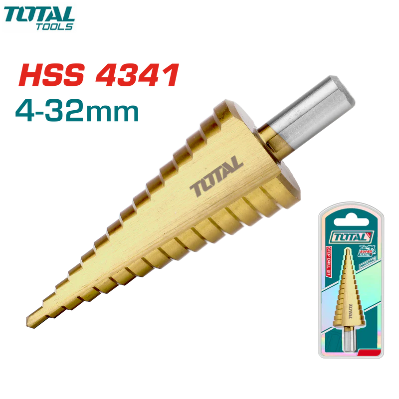 FORET ETAGE FORME CONIQUE 4-32 TITANIUM HSS TOTAL