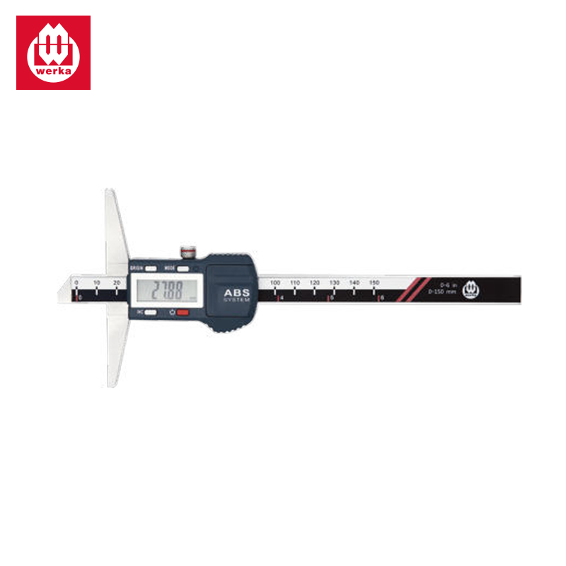 JAUGE DE PROFONDEUR DIGITAL 0-200MM 0.01MM/0.0005" DIN 962 IP54 WERKA