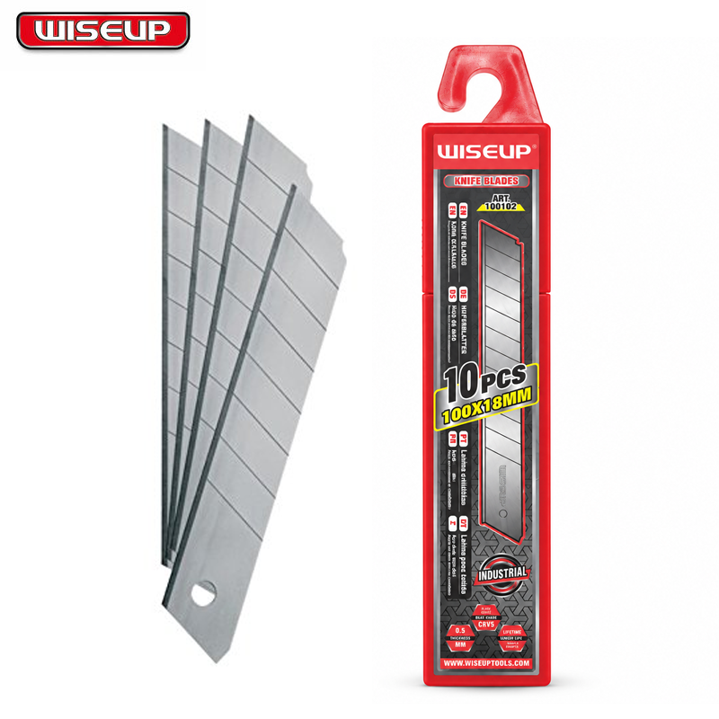JEUX DE 10 LAMES COUPE MOQUETTE 100X18X0.5 MM WISEUP