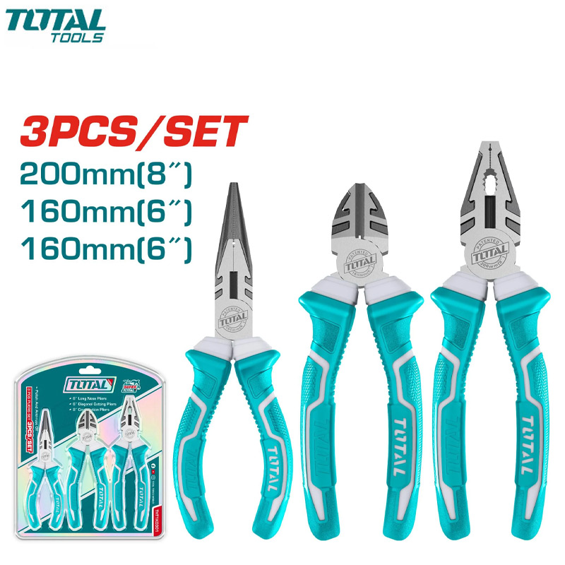 JEUX DE 3 PINCE COUPANTE & UNIVERSELLE & BEC 1/2 ROND TOTAL
