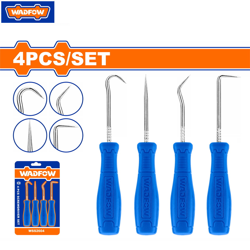 JEUX DE 4 MINI PICS ET CROCHET POUR RETRAIT LES JOINTS 75MM WADFOW