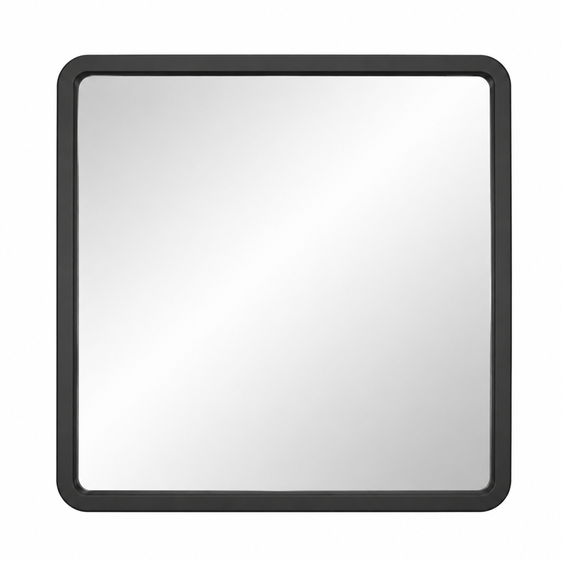MIROIR CARRE CADRE EN ALUM NOIR 630X480MM G.Z
