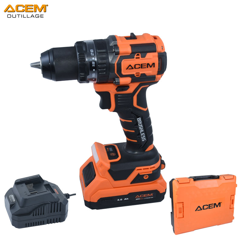 PERCEUSE VISSEUSE CHARG BRUSHLESS 20V 2.0Ah 70NM CD70 AVEC CHARGEUR & 1 BATTERIE ACEM