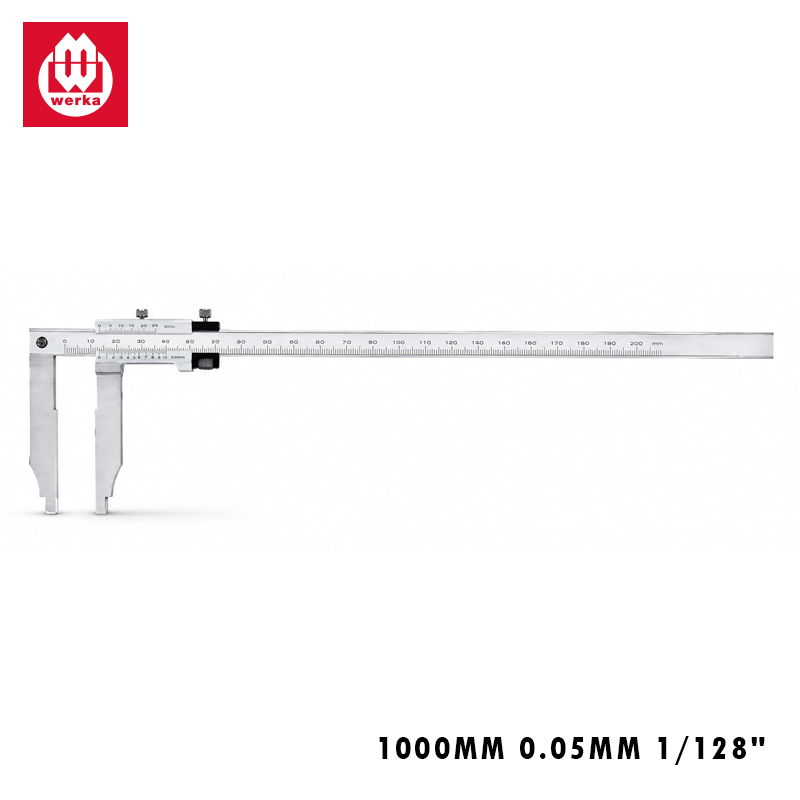PIED A COULISSE MONOBLOC INOXYDABLE 1000MM 0.05MM 1/128" BEC 200MM WERKA