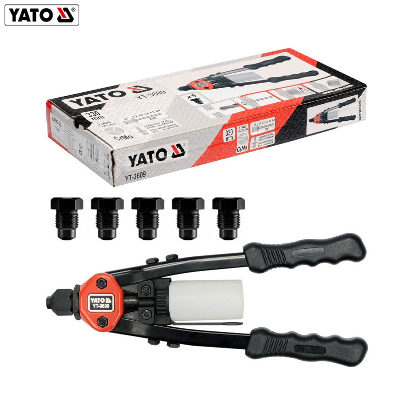 PINCE A RIVET A 2 BRAS 330MM Cr Mo ALUM/ACIER/INOX 2.4/3.2/4.0/4.8/6.4 YATO