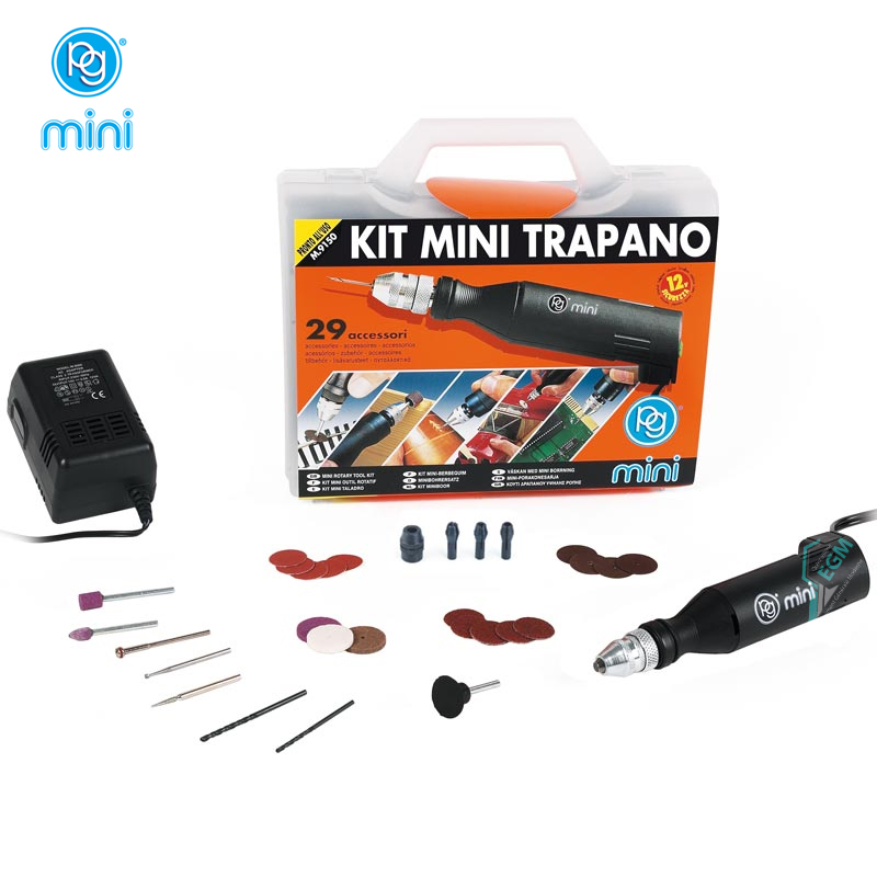 MINI PERCEUSE DROITE MULTIFONCTION 29 ACC 12V/220V P.G