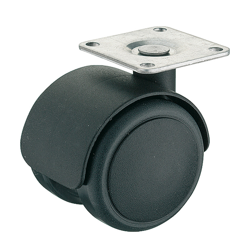 ROUE DE TABLE DOUBLE A PLAQUE D50 NOIR