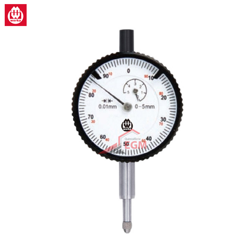 COMPARATEUR A CADRON 0-5MM 0.01MM D42 WERKA