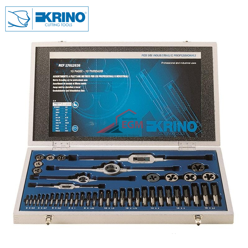 COFFRET TARAUD ET FILIERE METRIQUE 3A20 CV KRINO