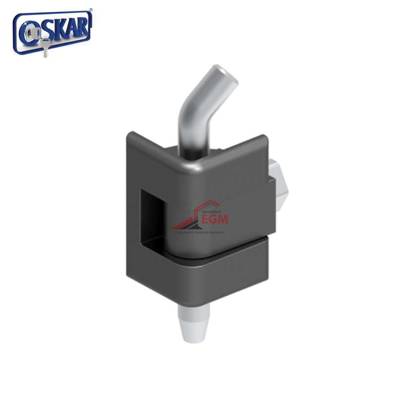 CHARNIERE DE COIN 180 DEG CORNER HINGE NOIR OSKAR