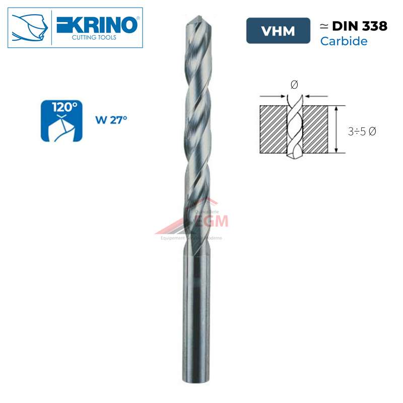 MECHE CARBURE VHM CYLINDRIQUE KRINO