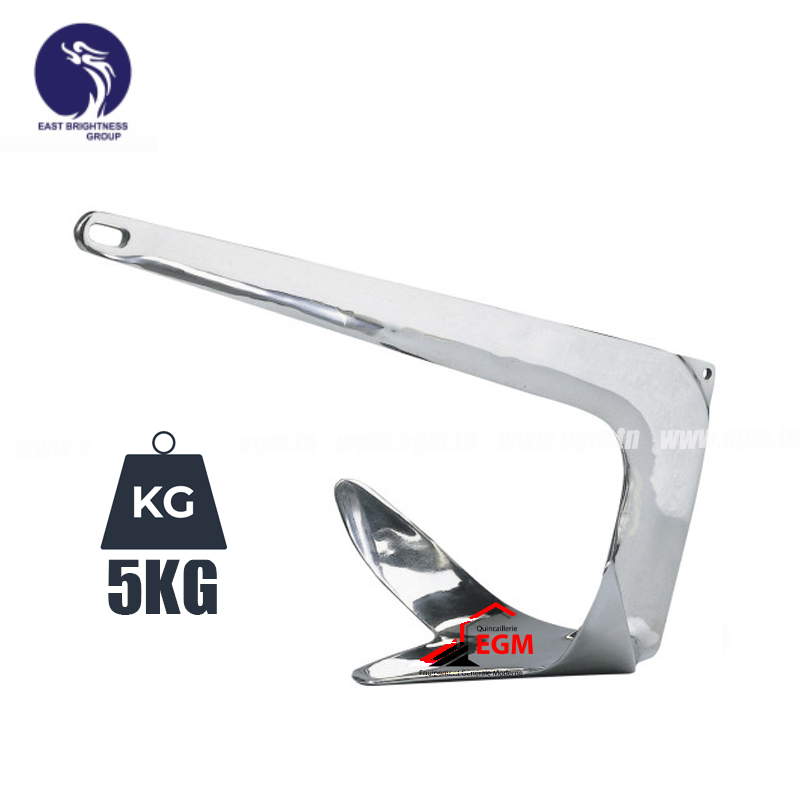 ANCRE DROITE POUR BATEAU EN INOX AISI 316 5.0KG EAST