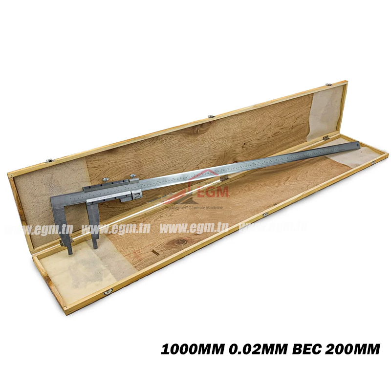 PIED A COULISSE MONOBLOC 1000MM 0.02MM BEC 200MM SHAN