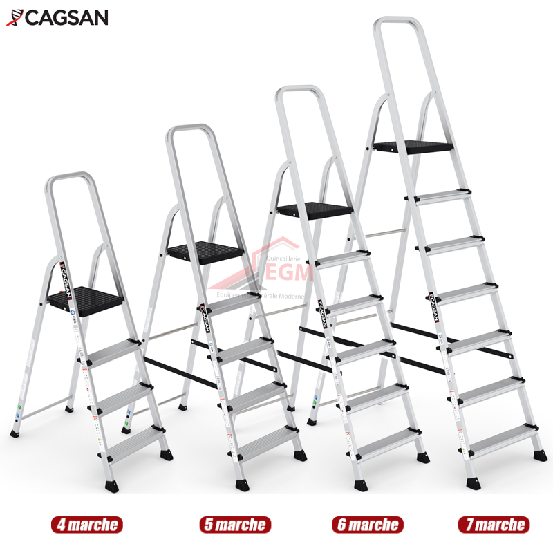 ESCABEAU-ALUMINIUM 4-5-6-7 MARCHES BERGAMA CAGSON