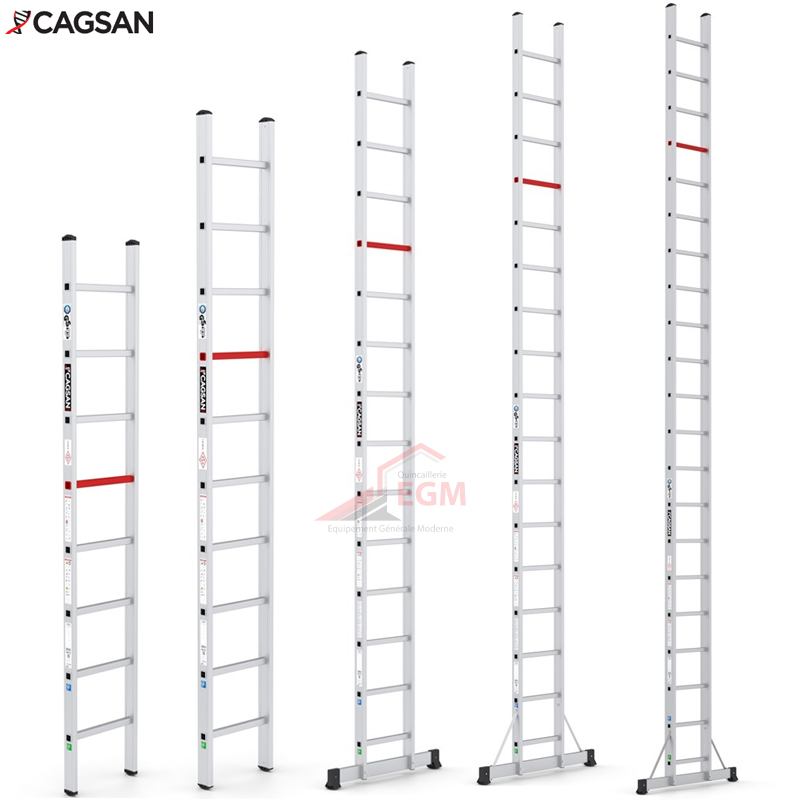 ECHELLE ALUMINIUM SIMPLE 08-10-14-17-21 MARCHE CAGSON
