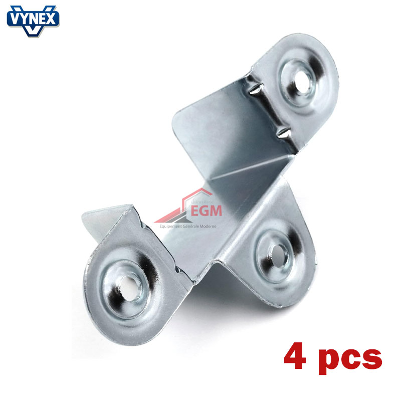 TAQUETS DE LIT QUEUE D'AROND EN ACIER NOIR 35X45MM 4PCS VYNEX