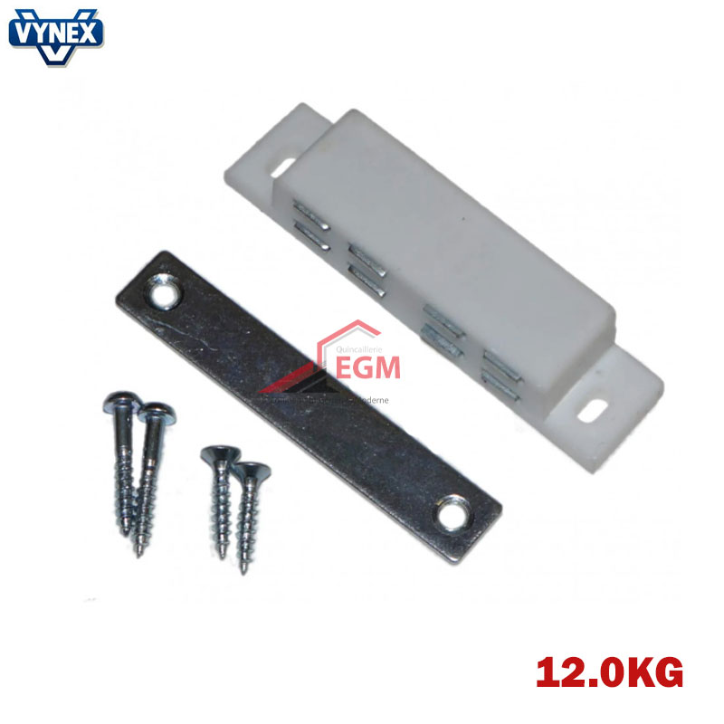 LOQETEAU MAGNETIQUE BLANC 63MM 12.0KG 1PCS VYNEX