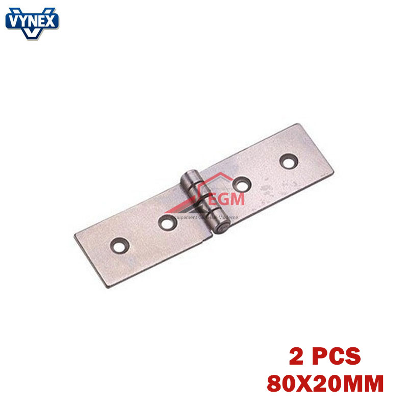 CHARNIERE A COULISSE EN ACIER ZINGUE 80X20MM 2PCS VYNEX