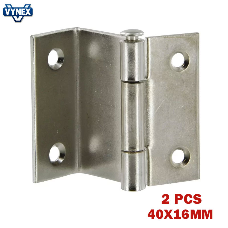 CHARNIERE DEPORTEE EN ACIER NICKELE 40X16MM 2PCS VYNEX
