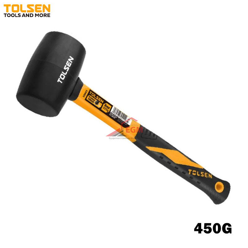 MAILLET CAOUTCHOUC EXTRA MANCHE BIMATIERE 450G TOLSEN