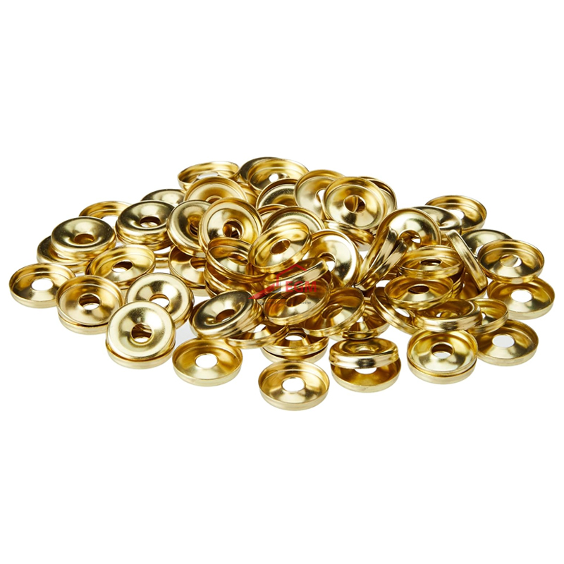RONDELLE CUVETTE EMBOUTIE EN ACIER LAITONEE ( PACK DE 100 PCS )