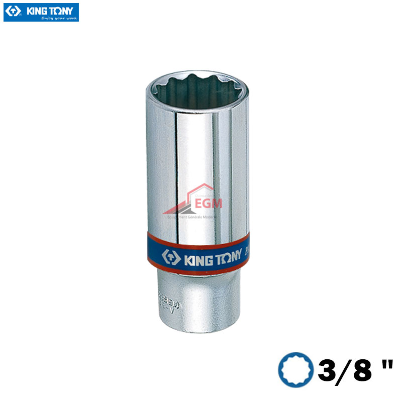 CLE A DOUILLE 3/8″ SERIE LONG 12P KING TONY