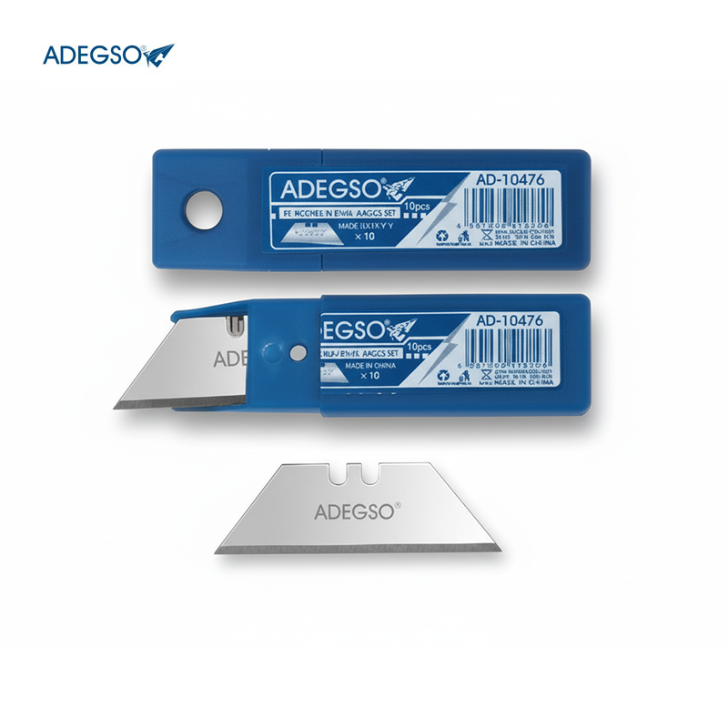 JEUX DE 10 LAMES COUPE MOQUETTE 61X19MM TRAPEZE ADEGSO