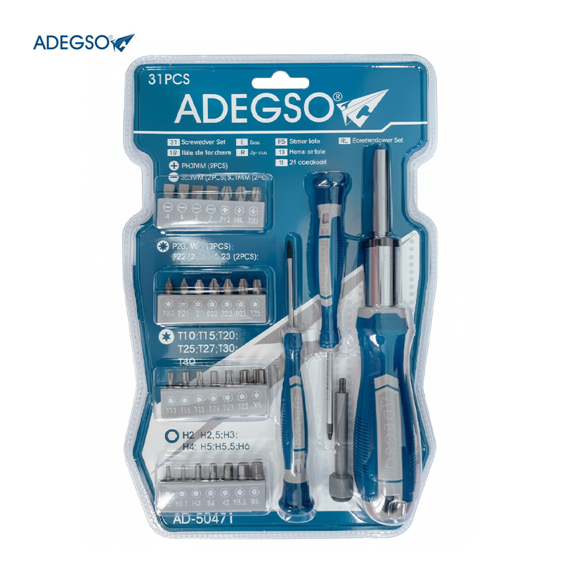 JEUX EMBOUT DE T VICE 31PCS AVEC MANCHE A CLIQUET ADEGSO