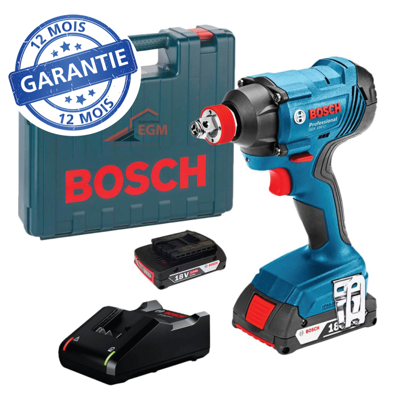 Visseuse à chocs/boulonneuse sans fil GDX 180-Li Professional BOSCH