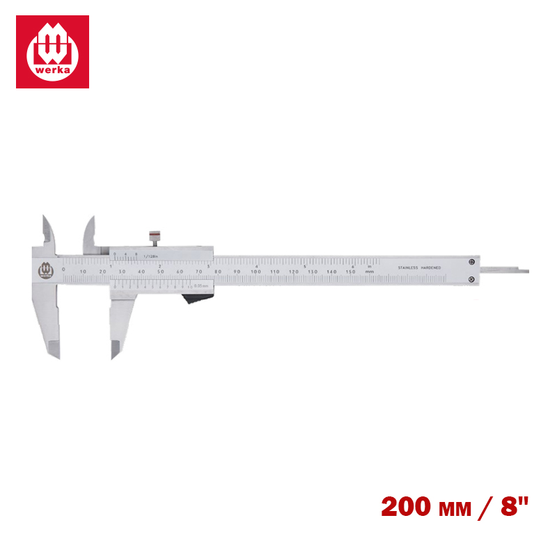 PIED A COULISSE MONOBLOC A 2 BEC 200MM 0.02MM/0.001 WERKA