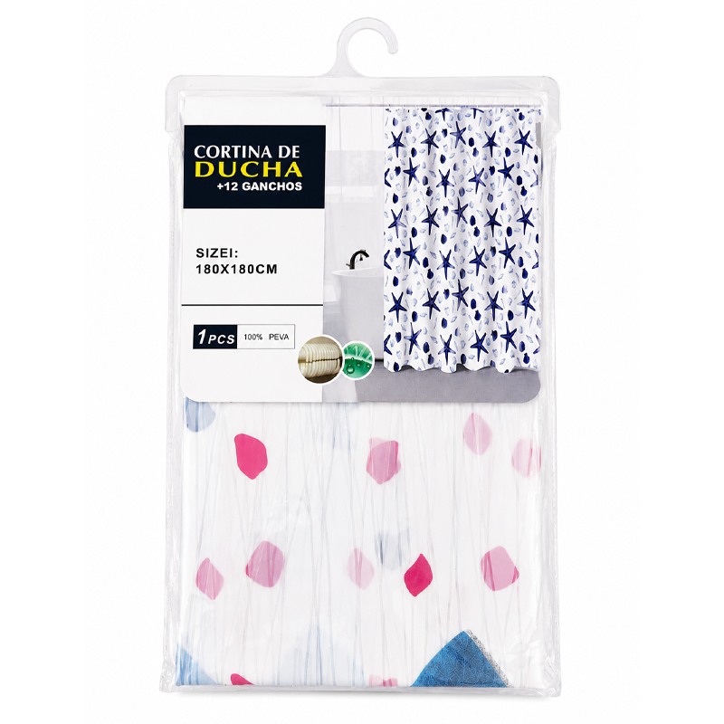 RIDEAU DE SALLE DE BAIN EN POLYSTER AVEC MOTIF180/180 A-086 G.Z