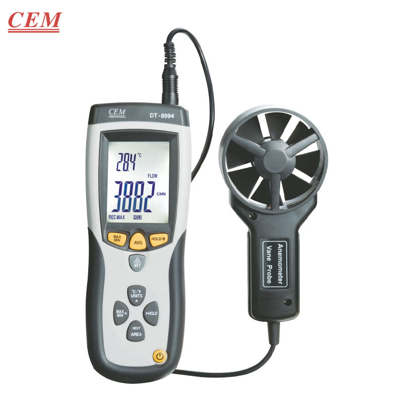 THERMO-ANEMOMETRE AVEC THERMOMETRE INFRAROUG SANS CONTACT INTEGRE CEM
