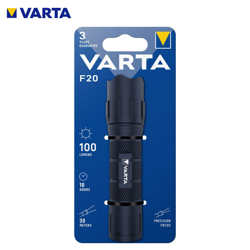 TORCHE DE POCHE LED EN ALUMINIUM F20 100LUMENS VARTA