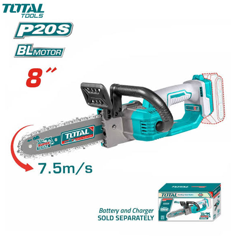 TRANCONEUSE A CHAINE MINI SANS FIL 8"-200MM 20V SANS CHARGEUR SANS BATTERIE TOTAL