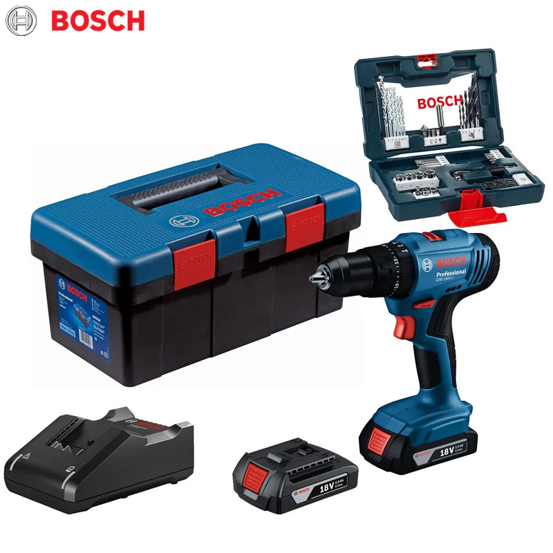 VISSEUSE PERCEUSE CHARG GSB 183-LI A 1 BATTERIE 2.0Ah 18V 1650 t/min 21/56/60-Nm AVEC COFRET BOSCH